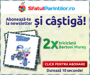 Concursuri online: Castiga 2 triciclete Bertoni si 2 vouchere oferite de Fancy